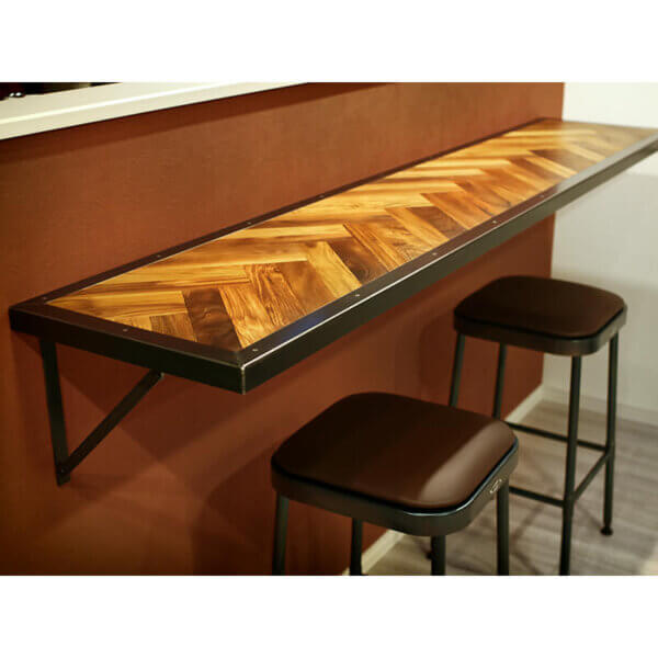 "Teak" Herringbone Counter Table - 画像 (7)