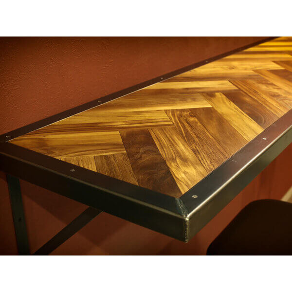 "Teak" Herringbone Counter Table - 画像 (8)