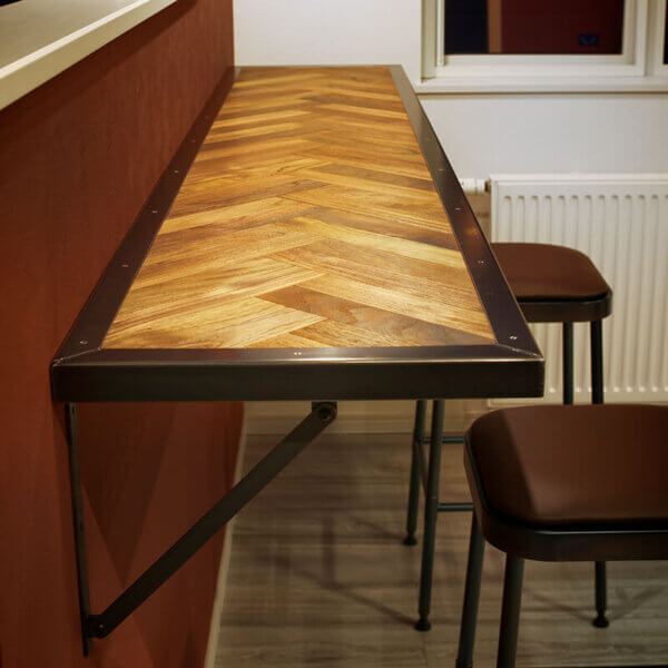 "Teak" Herringbone Counter Table - 画像 (2)