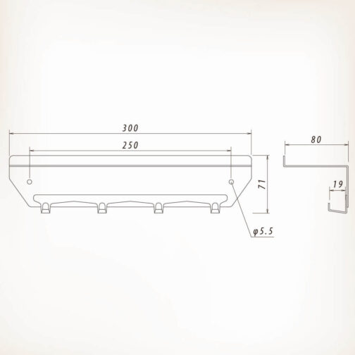 GMP - 4 Hook Wall Shelf - 画像 (6)