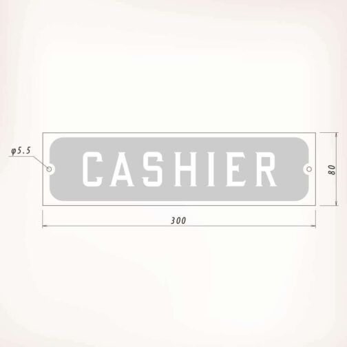 GMP - CASHIER Sign - Brass - 画像 (9)