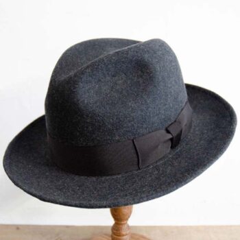 Babylon – Wide Brim Fedora Hat / Felt Packable – Bk