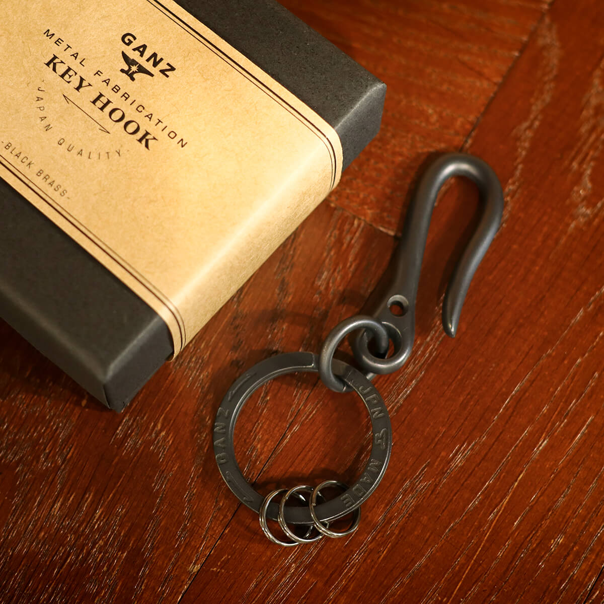 Key Hook – Black Brass
